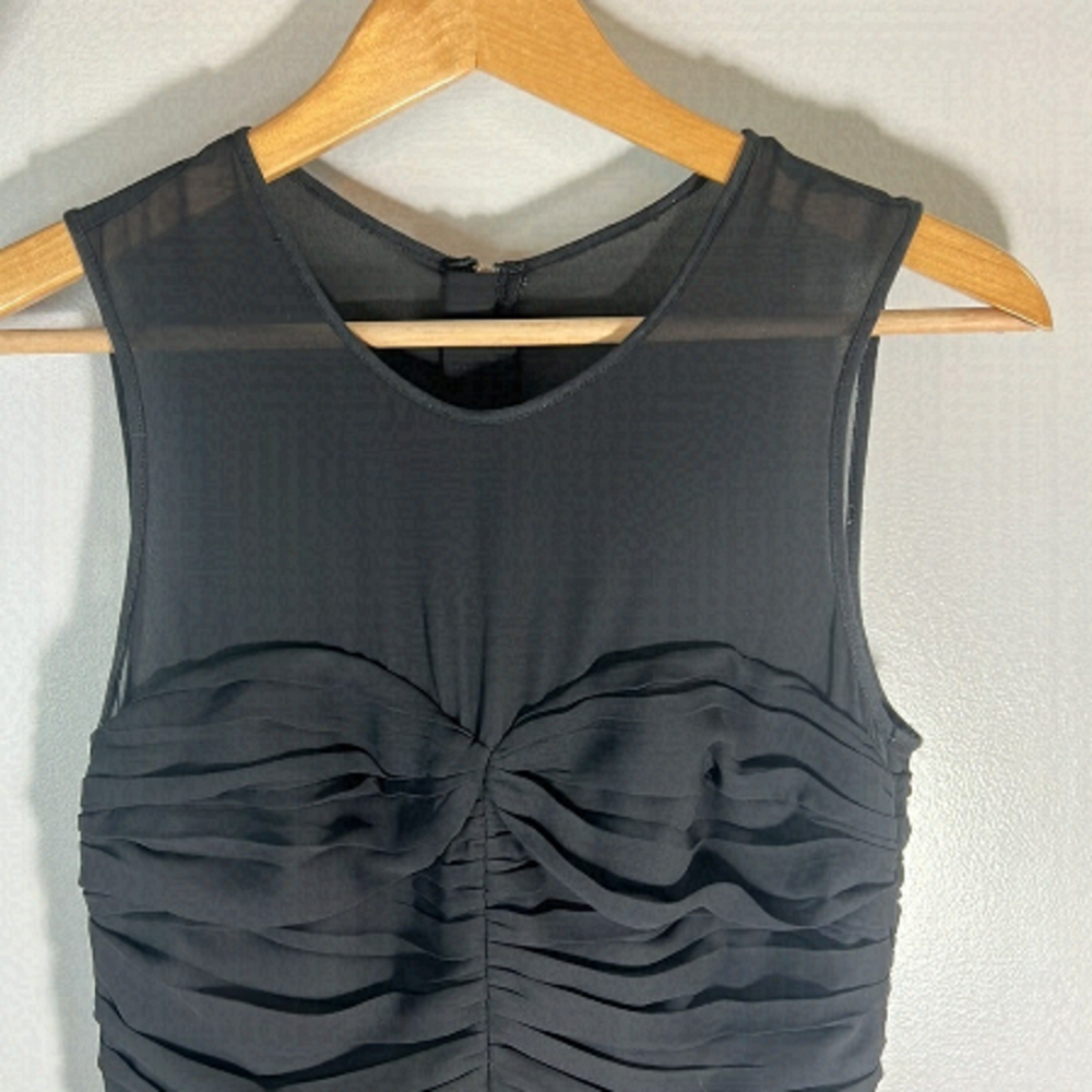 Black Ruched Bodycon Dress; H&M Size 6